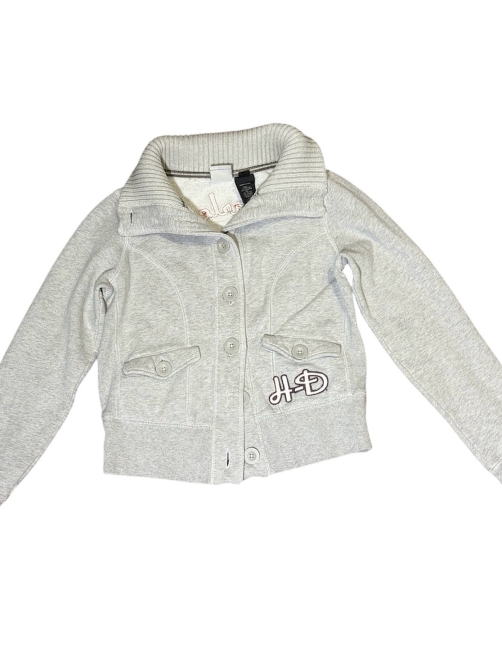 Light Gray Hooded Sweat Jacket with HD Logo